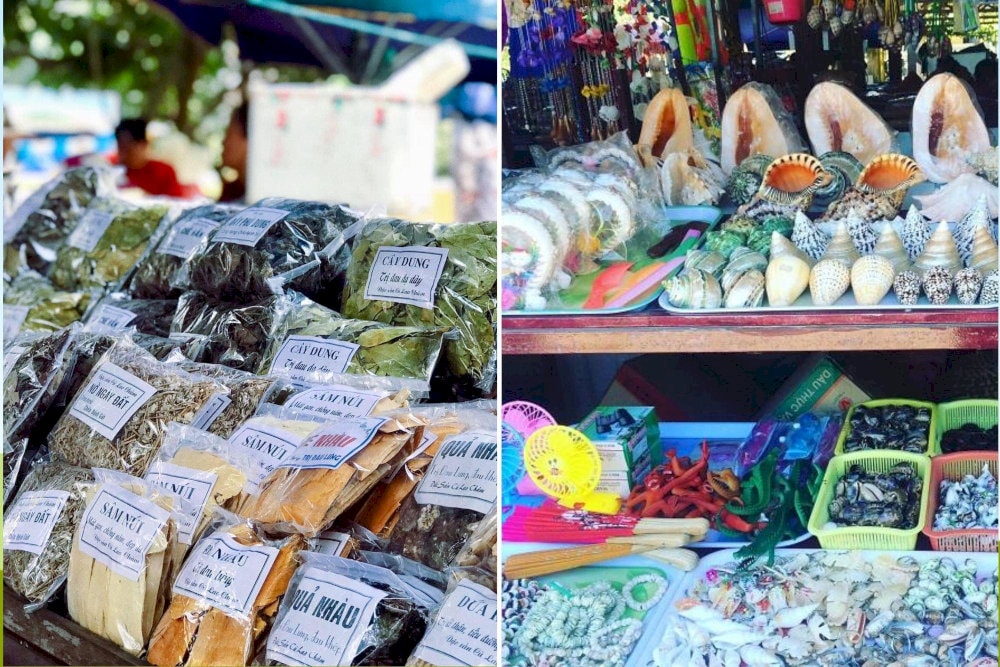Tan Hiep Market specializes in selling agricultural products, food, dried goods, and souvenirs